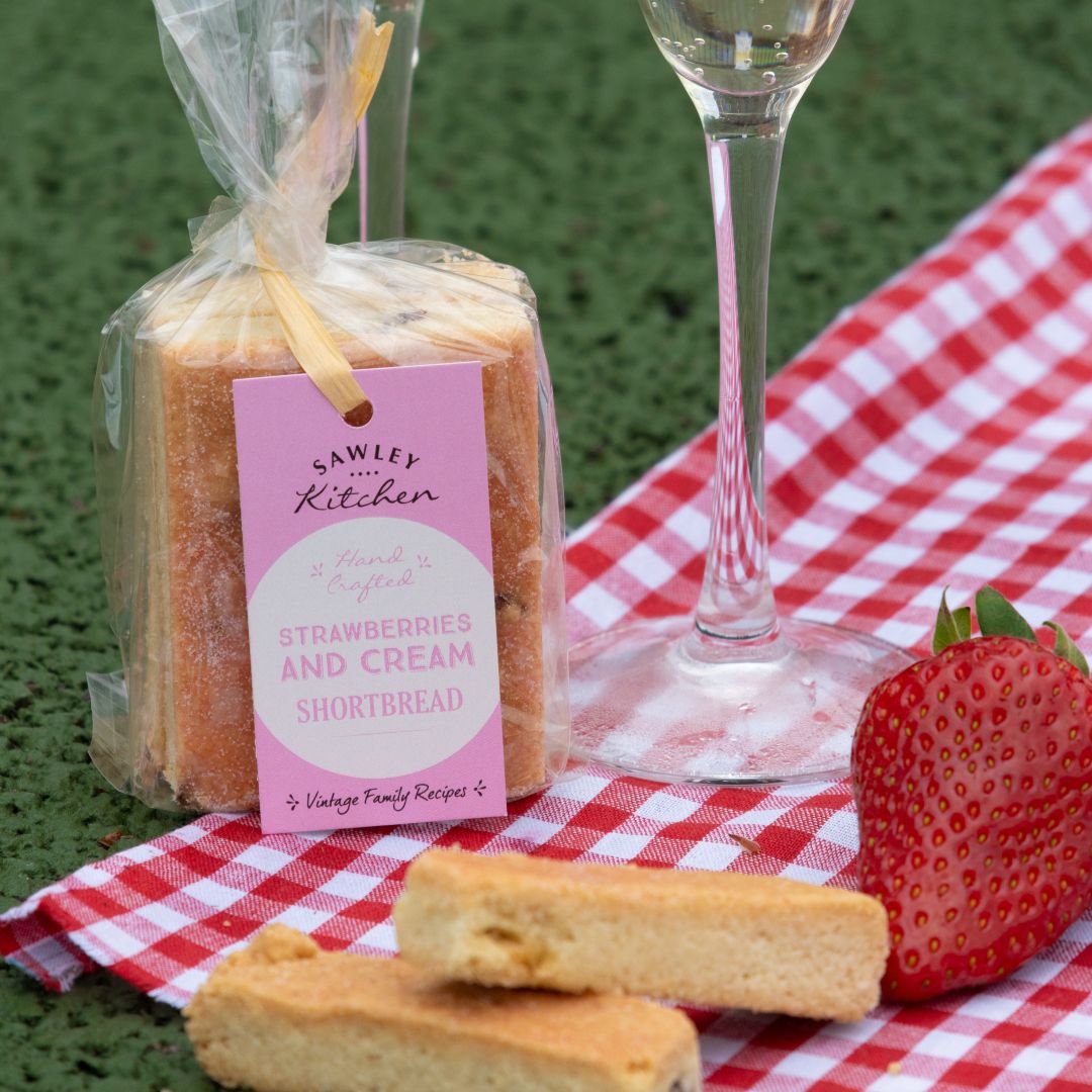 Strawberries and Cream Shortbread