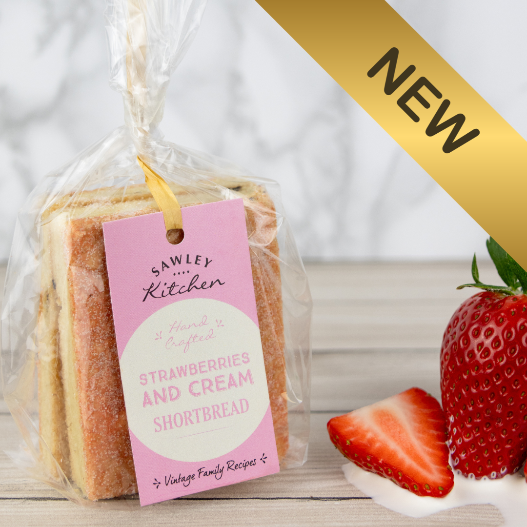 Strawberries and Cream Shortbread